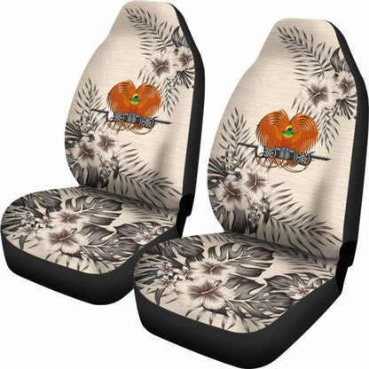 Papua New Guinea Car Seat Covers The Beige Hibiscus (Set Of Two) .