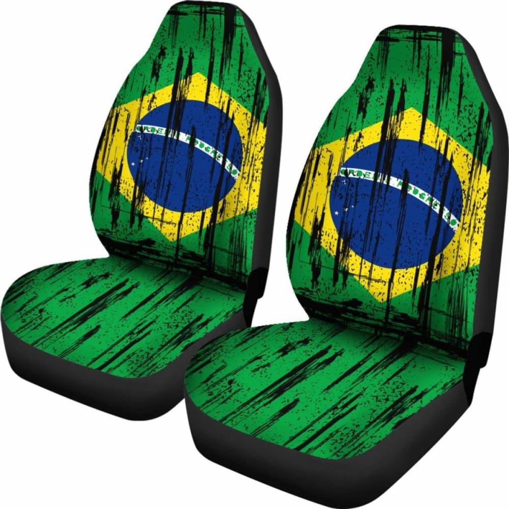 Brazil Grunge Flag Car Seat Cover