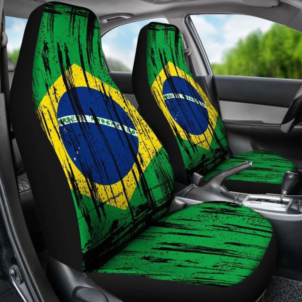 Brazil Grunge Flag Car Seat Cover