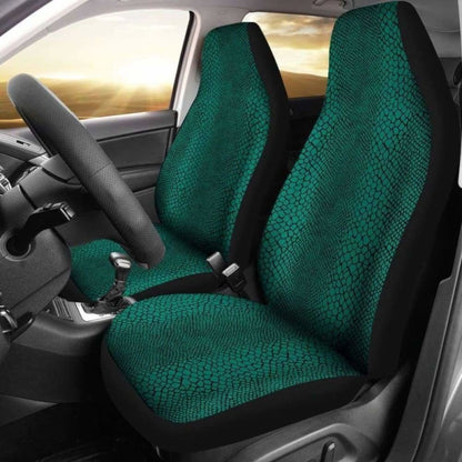 Teal Lizard Reptile Snake Skin Scales Car Seat Covers
