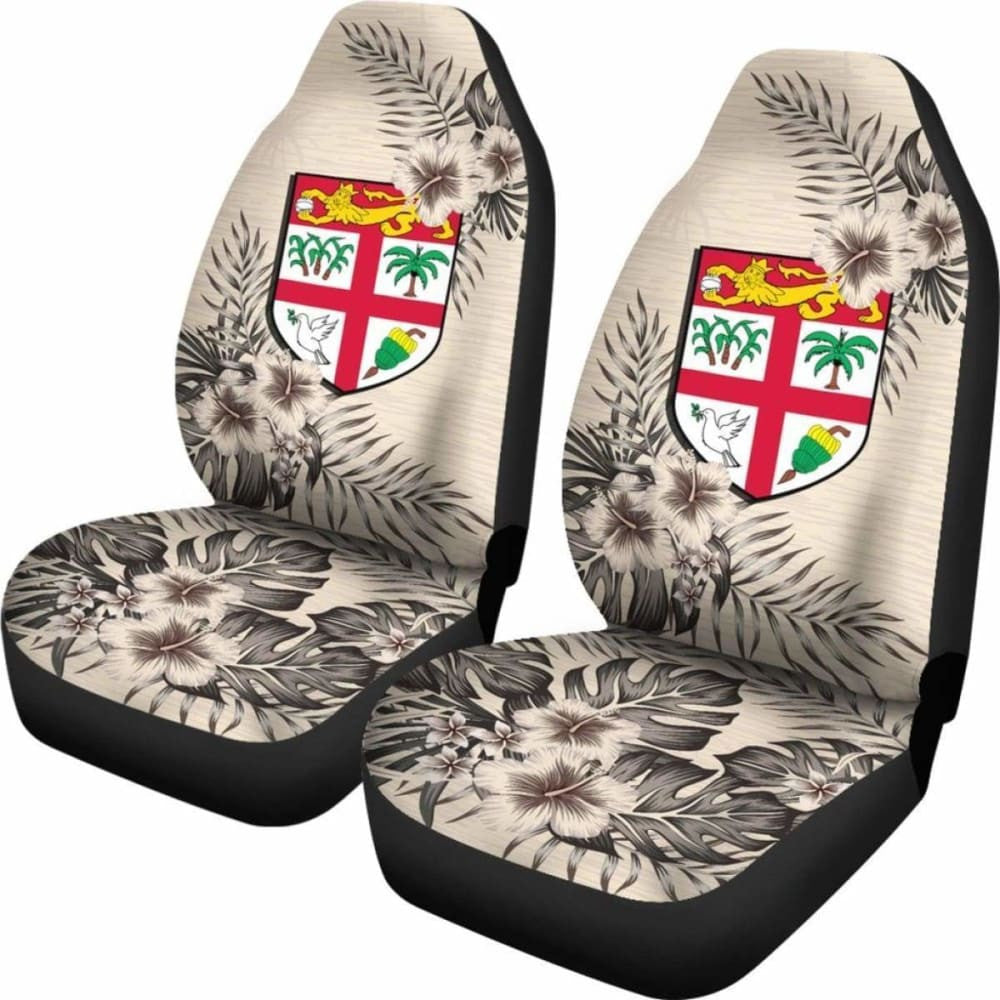 Fiji Car Seat Covers The Beige Hibiscus (Set Of Two)