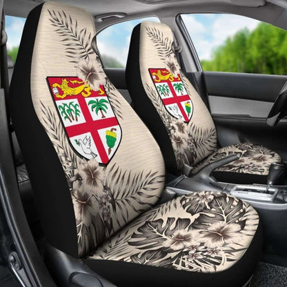 Fiji Car Seat Covers The Beige Hibiscus (Set Of Two)
