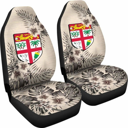 Fiji Car Seat Covers The Beige Hibiscus (Set Of Two)