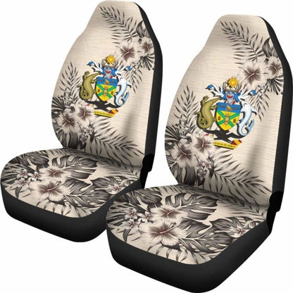 Solomon Islands Car Seat Covers The Beige Hibiscus (Set Of Two)