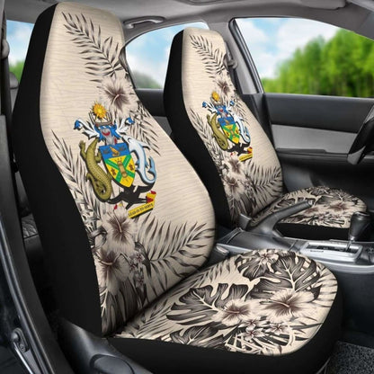 Solomon Islands Car Seat Covers The Beige Hibiscus (Set Of Two)