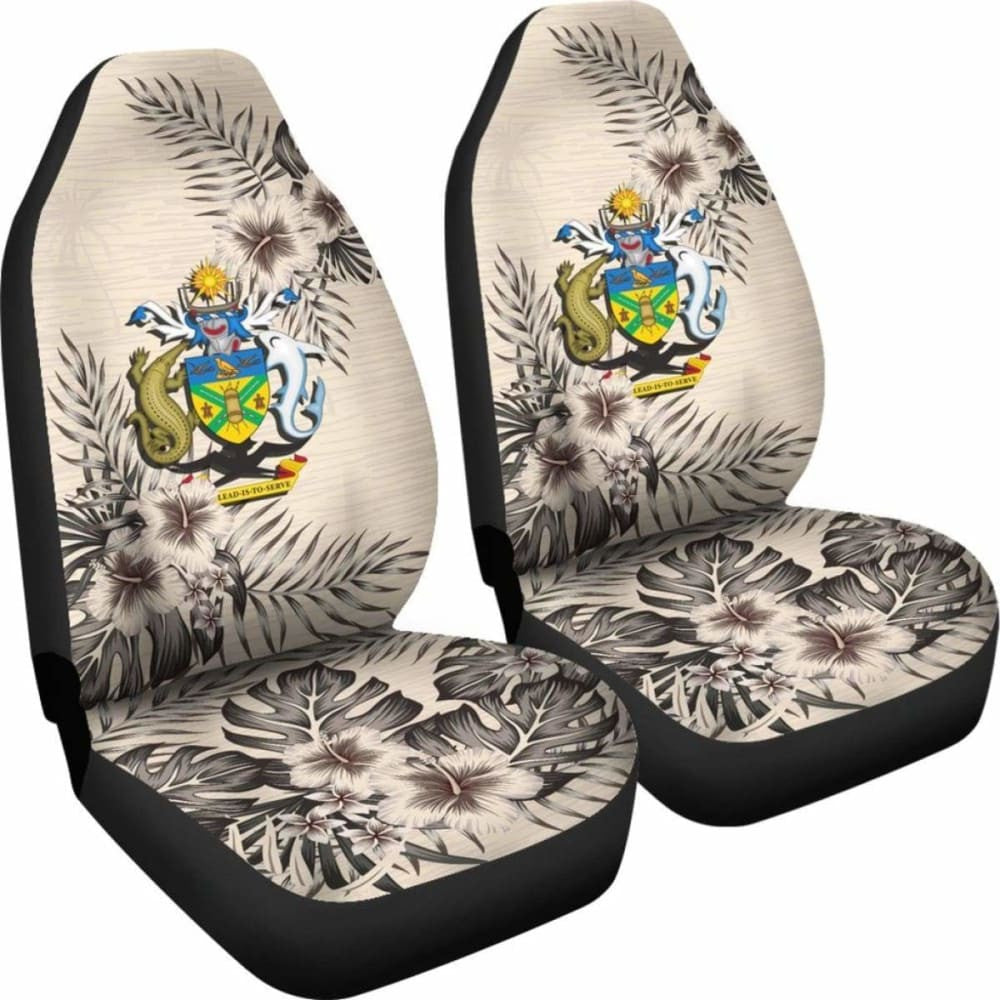 Solomon Islands Car Seat Covers The Beige Hibiscus (Set Of Two)