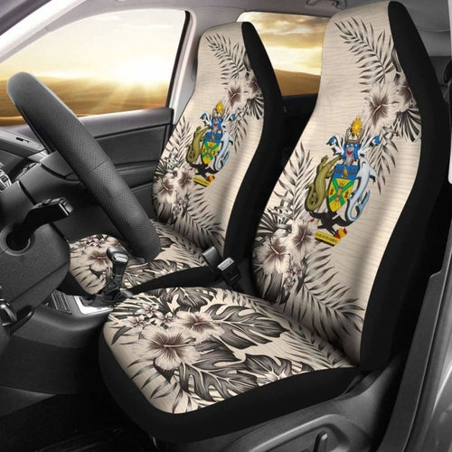 Solomon Islands Car Seat Covers The Beige Hibiscus (Set Of Two)