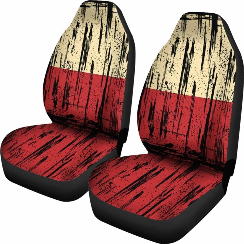 Poland Grunge Flag Car Seat Cover