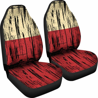 Poland Grunge Flag Car Seat Cover