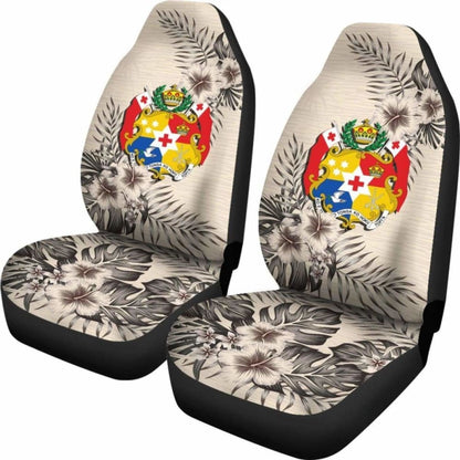 Tonga Car Seat Covers The Beige Hibiscus (Set Of Two)