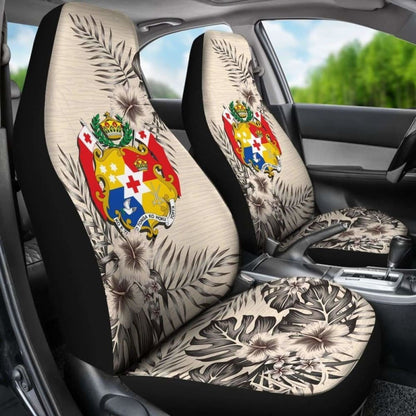 Tonga Car Seat Covers The Beige Hibiscus (Set Of Two)