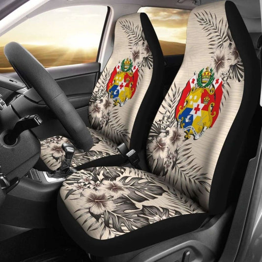 Tonga Car Seat Covers The Beige Hibiscus (Set Of Two)