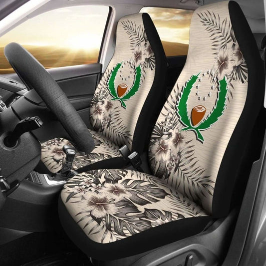 Pohnpei Car Seat Covers The Beige Hibiscus (Set Of Two)