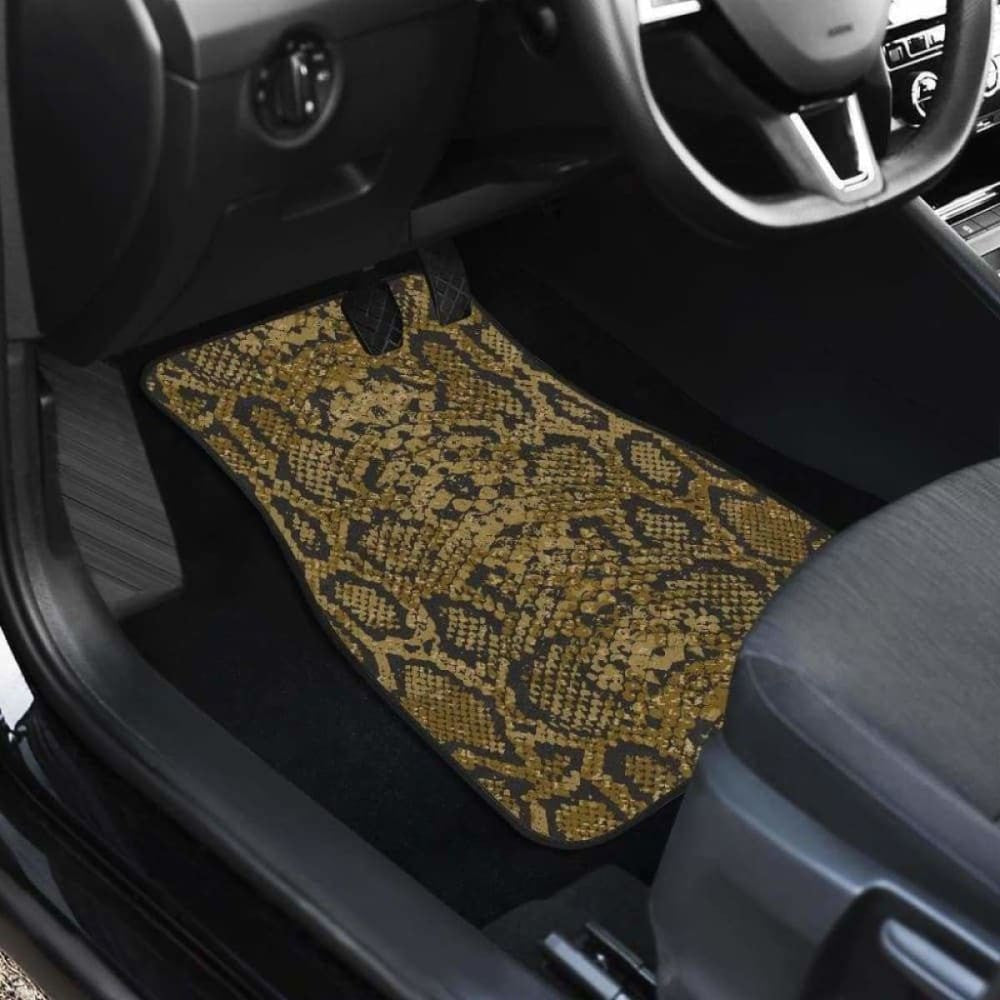 Snake Skin Pattern Front And Back Car Mats