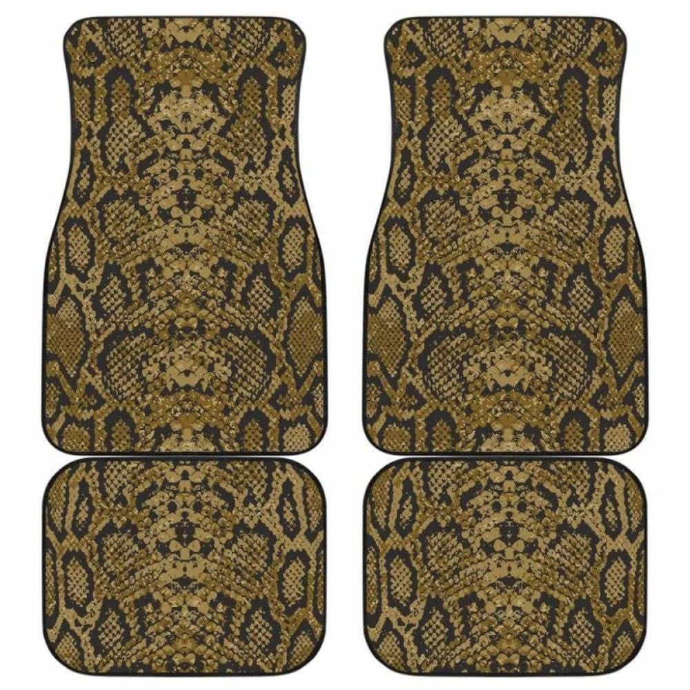 Snake Skin Pattern Front And Back Car Mats