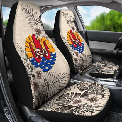 Tahiti Car Seat Covers The Beige Hibiscus (Set Of Two)