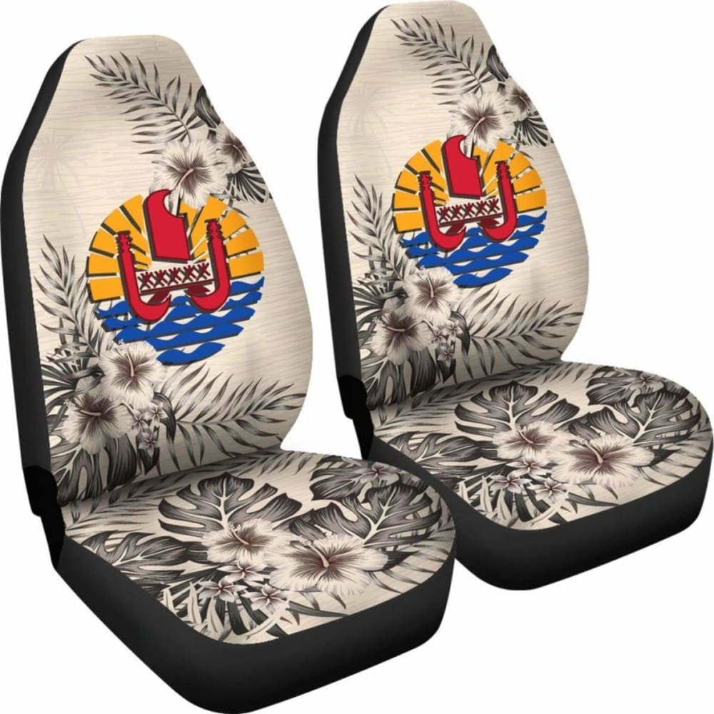 Tahiti Car Seat Covers The Beige Hibiscus (Set Of Two)