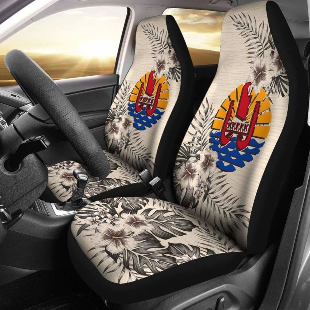 Tahiti Car Seat Covers The Beige Hibiscus (Set Of Two)