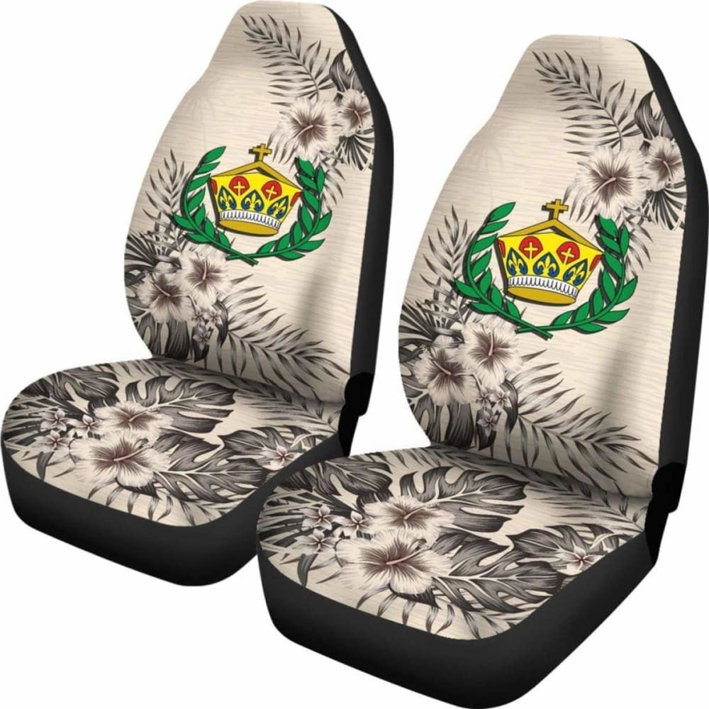 Tonga Car Seat Covers The Beige Hibiscus (Set Of Two)