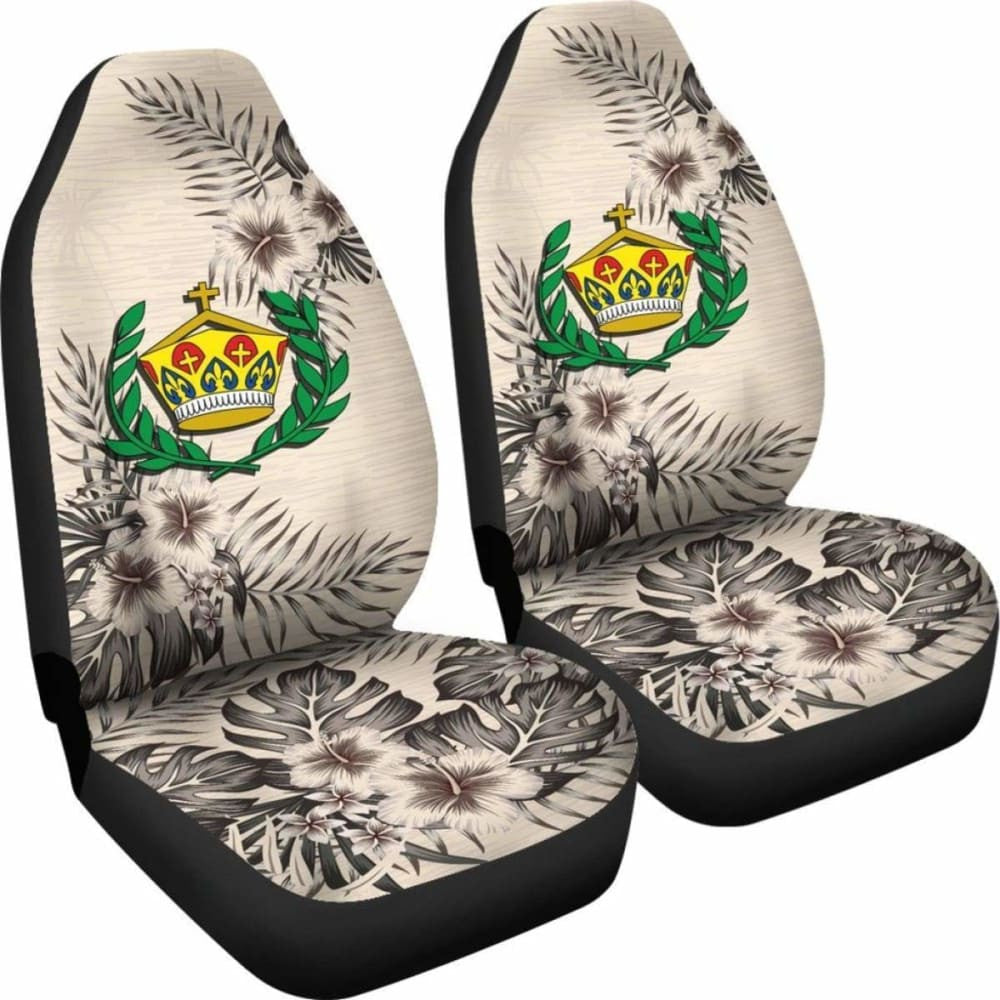 Tonga Car Seat Covers The Beige Hibiscus (Set Of Two)