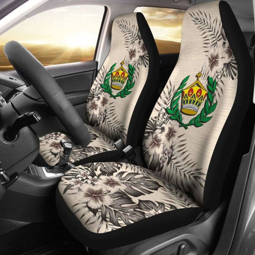 Tonga Car Seat Covers The Beige Hibiscus (Set Of Two)