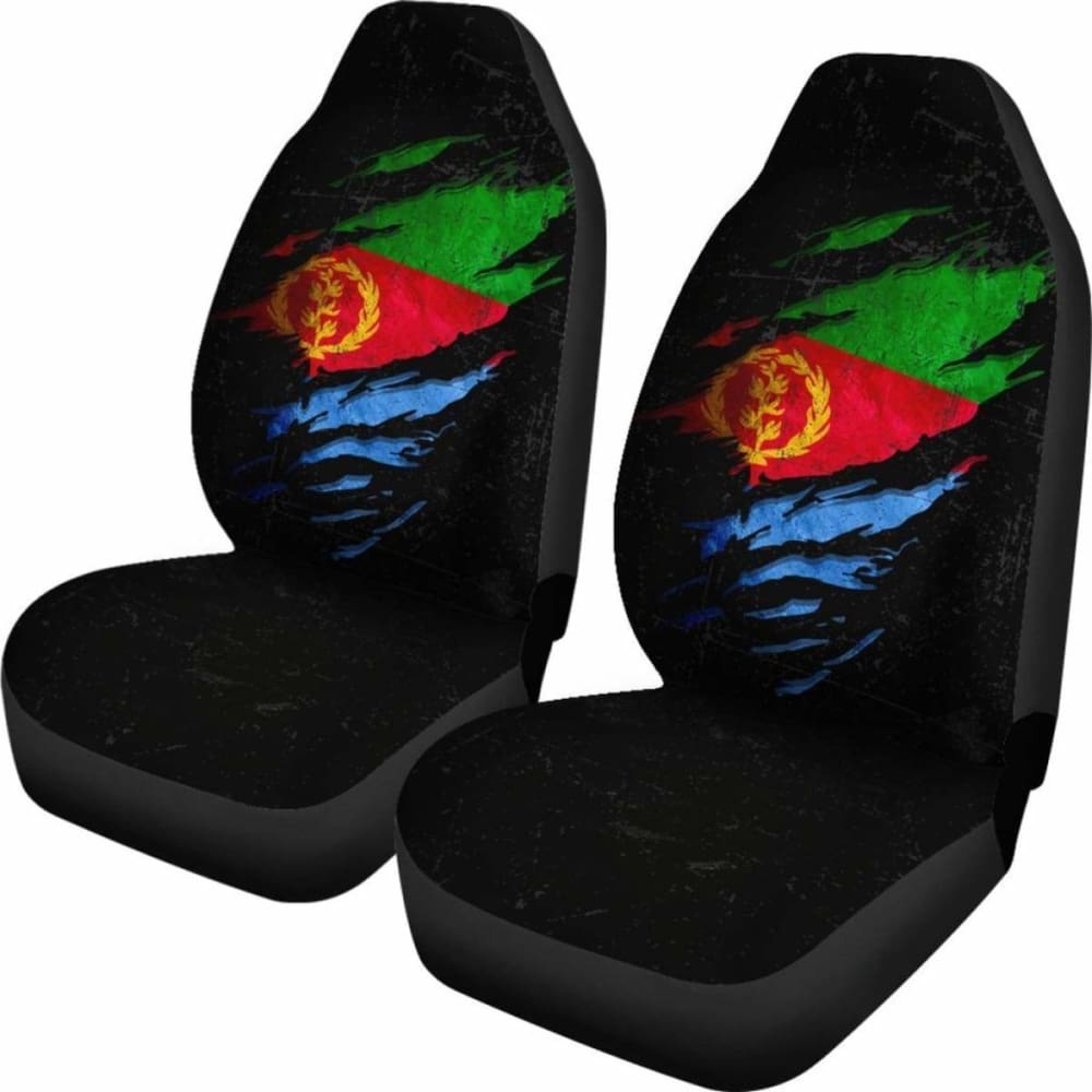 Eritrea In Me Car Seat Covers - Special Grunge Style (Set Of Two)