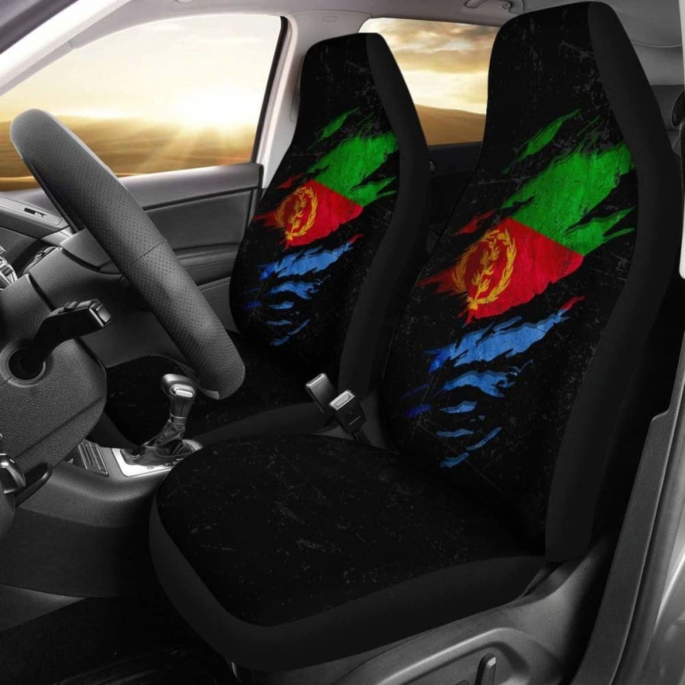 Eritrea In Me Car Seat Covers - Special Grunge Style (Set Of Two)
