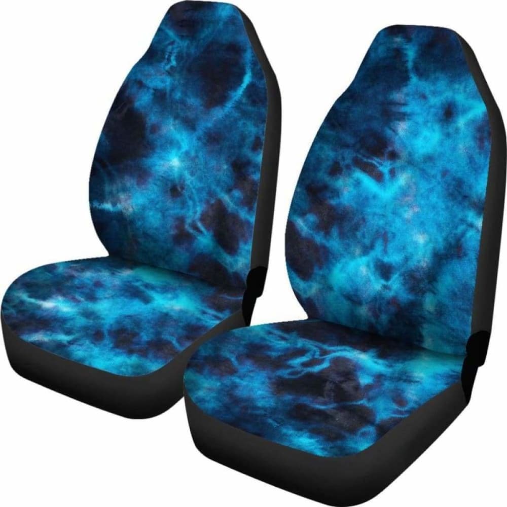 Blue Grunge Tie Dye Car Seat Covers