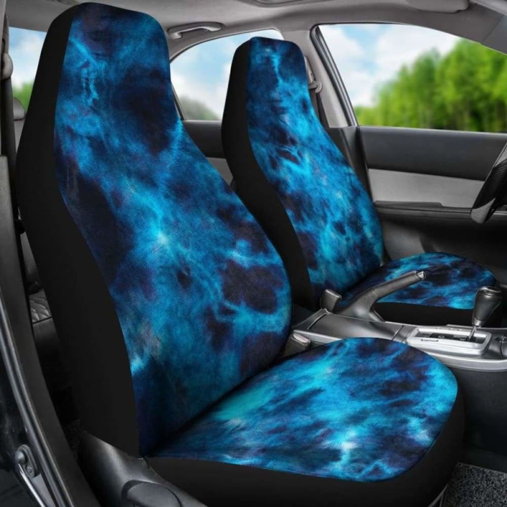 Blue Grunge Tie Dye Car Seat Covers