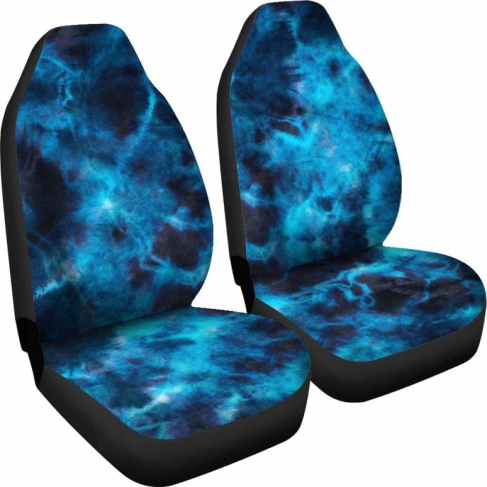 Blue Grunge Tie Dye Car Seat Covers