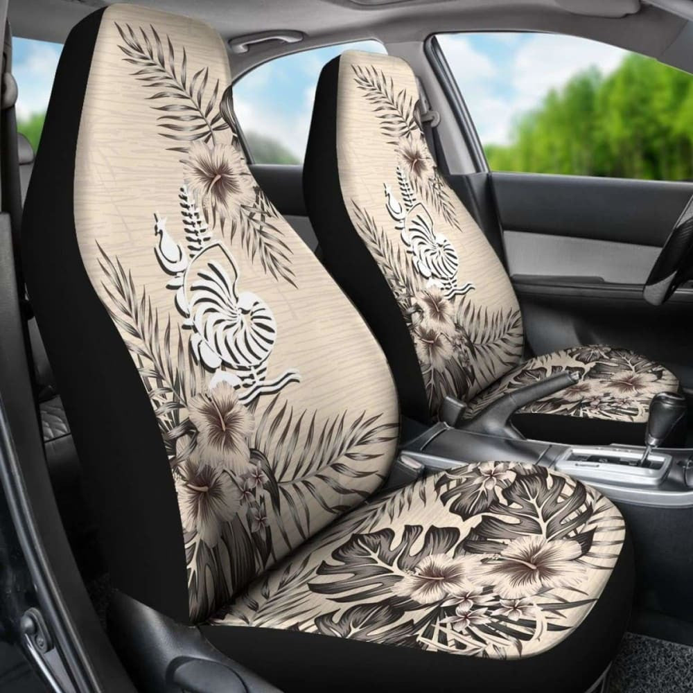 New Caledonia Car Seat Covers The Beige Hibiscus (Set Of Two)