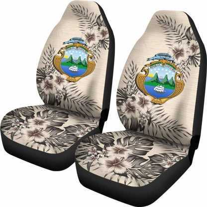 Costa Rica Car Seat Covers The Beige Hibiscus (Set Of Two)