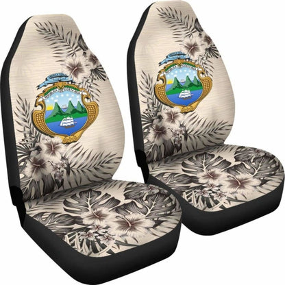 Costa Rica Car Seat Covers The Beige Hibiscus (Set Of Two)
