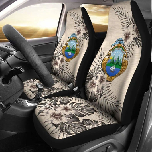 Costa Rica Car Seat Covers The Beige Hibiscus (Set Of Two)