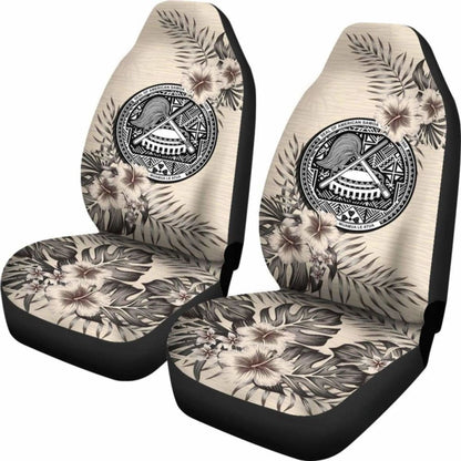 American Samoa Car Seat Covers The Beige Hibiscus (Set Of Two)
