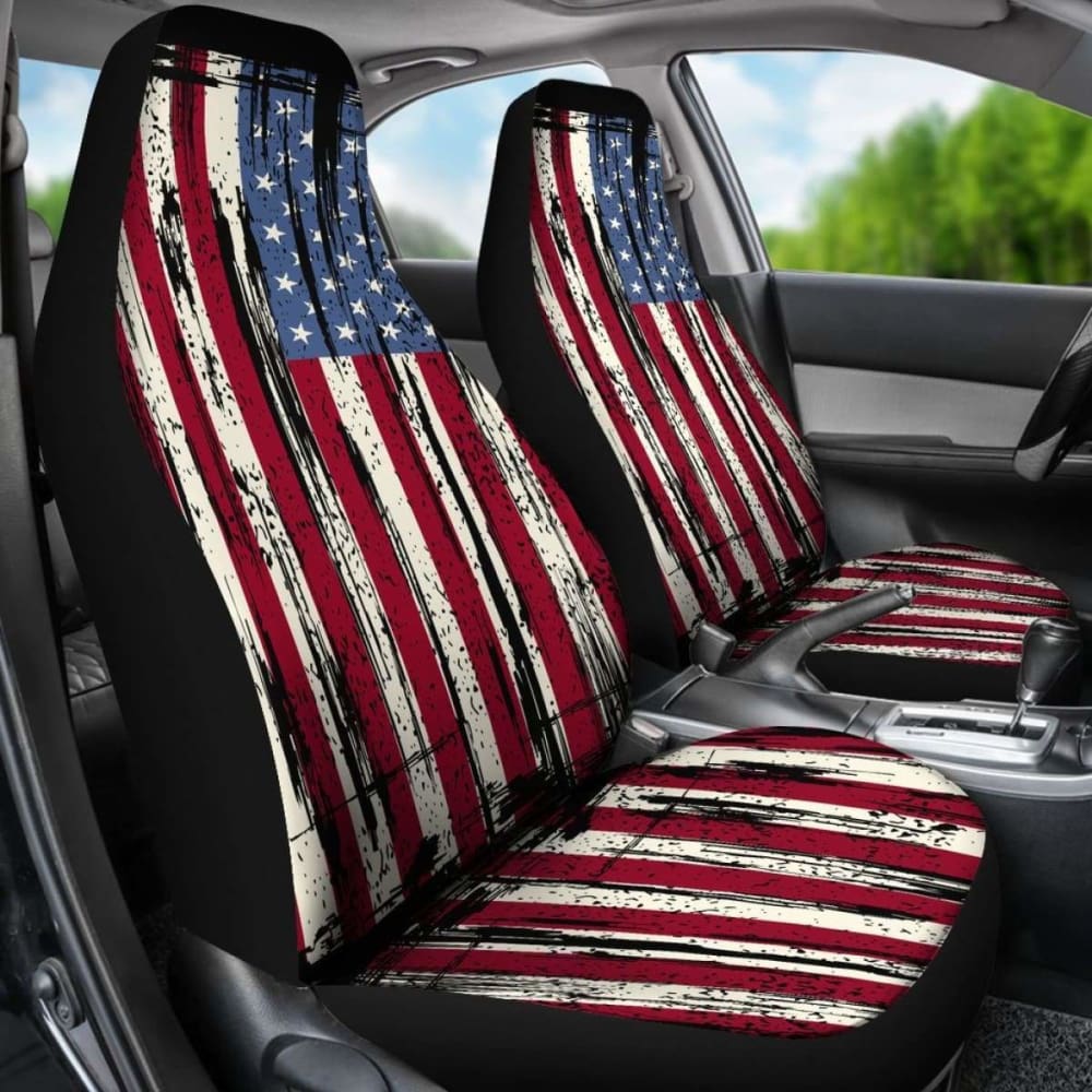 United States Grunge Flag Car Seat Cover