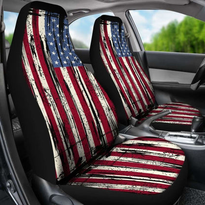 United States Grunge Flag Car Seat Cover
