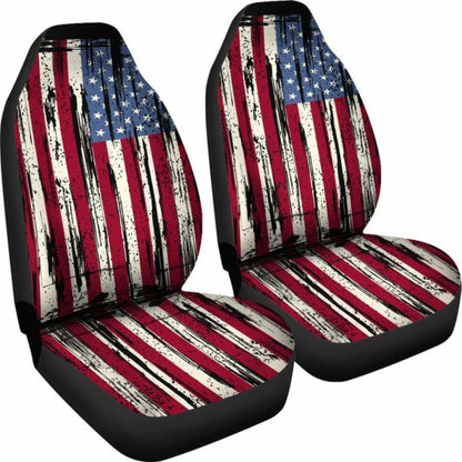 United States Grunge Flag Car Seat Cover