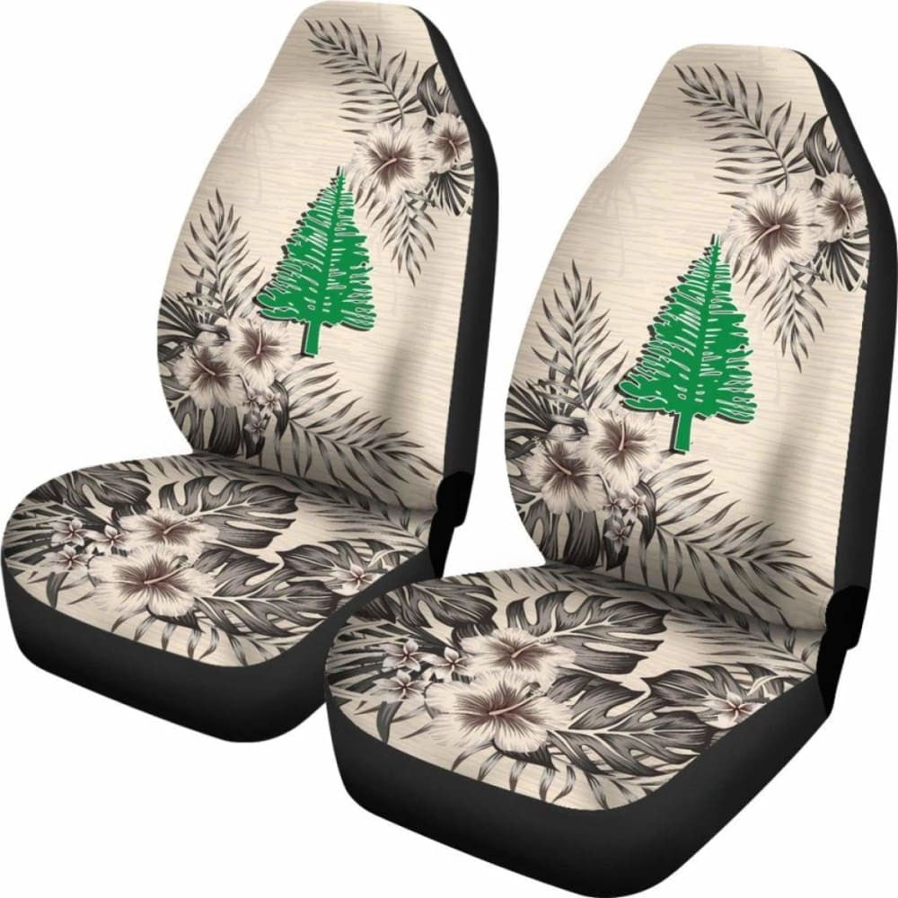 Norfolk Island Car Seat Covers The Beige Hibiscus (Set Of Two)