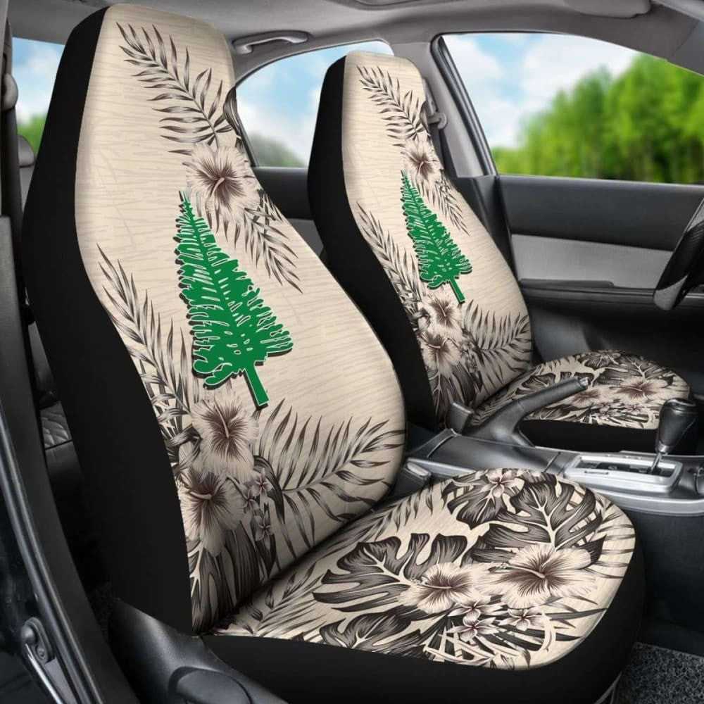 Norfolk Island Car Seat Covers The Beige Hibiscus (Set Of Two)