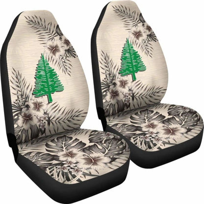 Norfolk Island Car Seat Covers The Beige Hibiscus (Set Of Two)