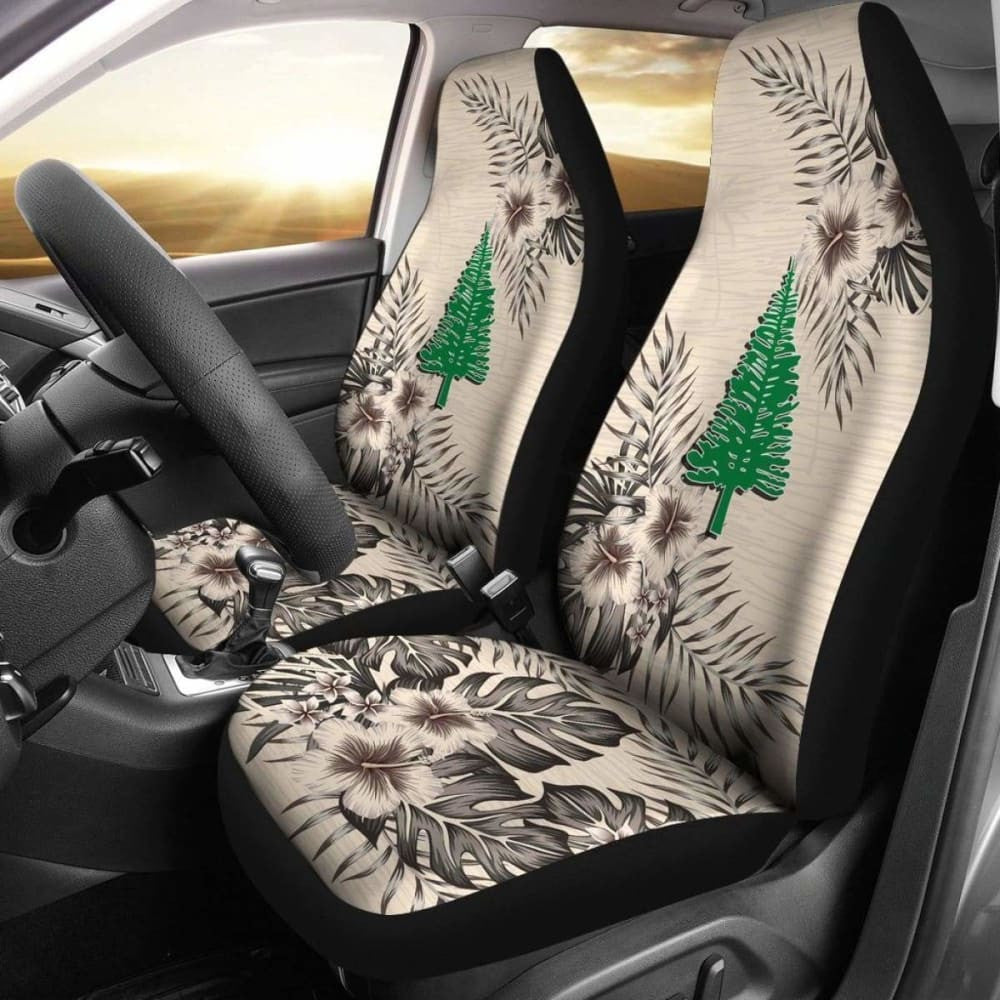 Norfolk Island Car Seat Covers The Beige Hibiscus (Set Of Two)