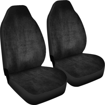 Dark Grey Grunge Car Seat Covers