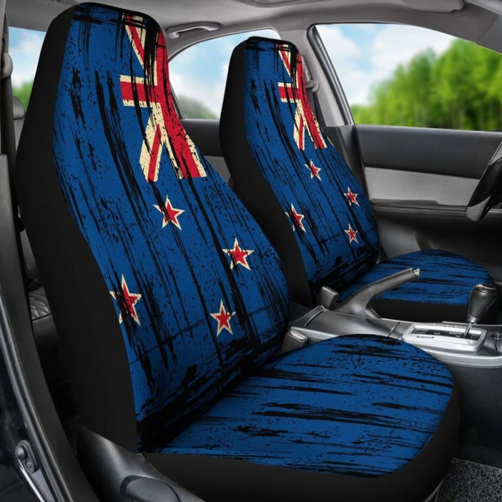 New Zealand Grunge Flag Car Seat Cover