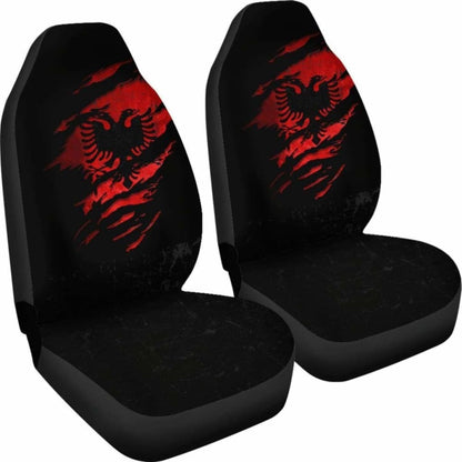 Albania In Me Car Seat Covers - Special Grunge Style (Set Of Two)