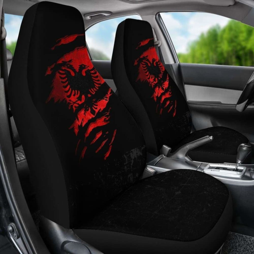 Albania In Me Car Seat Covers - Special Grunge Style (Set Of Two)