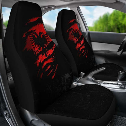 Albania In Me Car Seat Covers - Special Grunge Style (Set Of Two)
