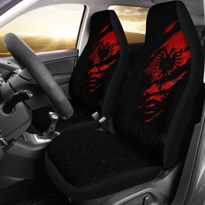 Albania In Me Car Seat Covers - Special Grunge Style (Set Of Two)
