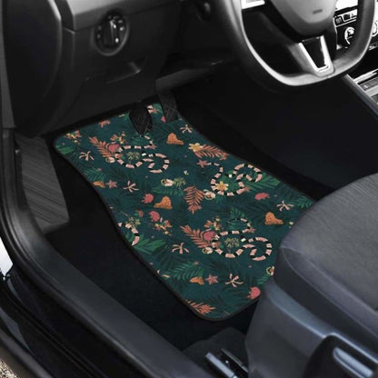 Snake Forest Pattern Front And Back Car Mats