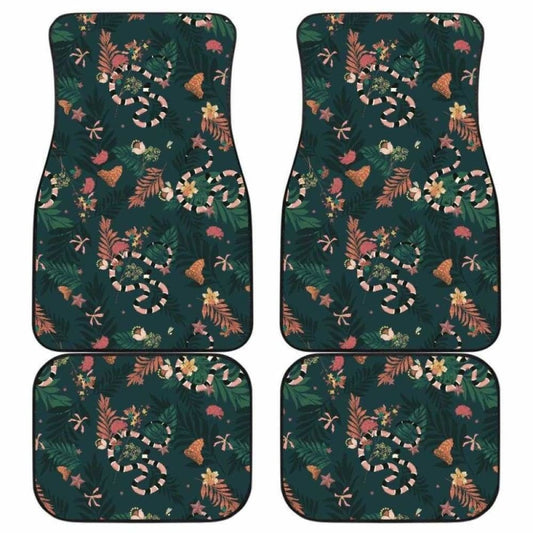 Snake Forest Pattern Front And Back Car Mats